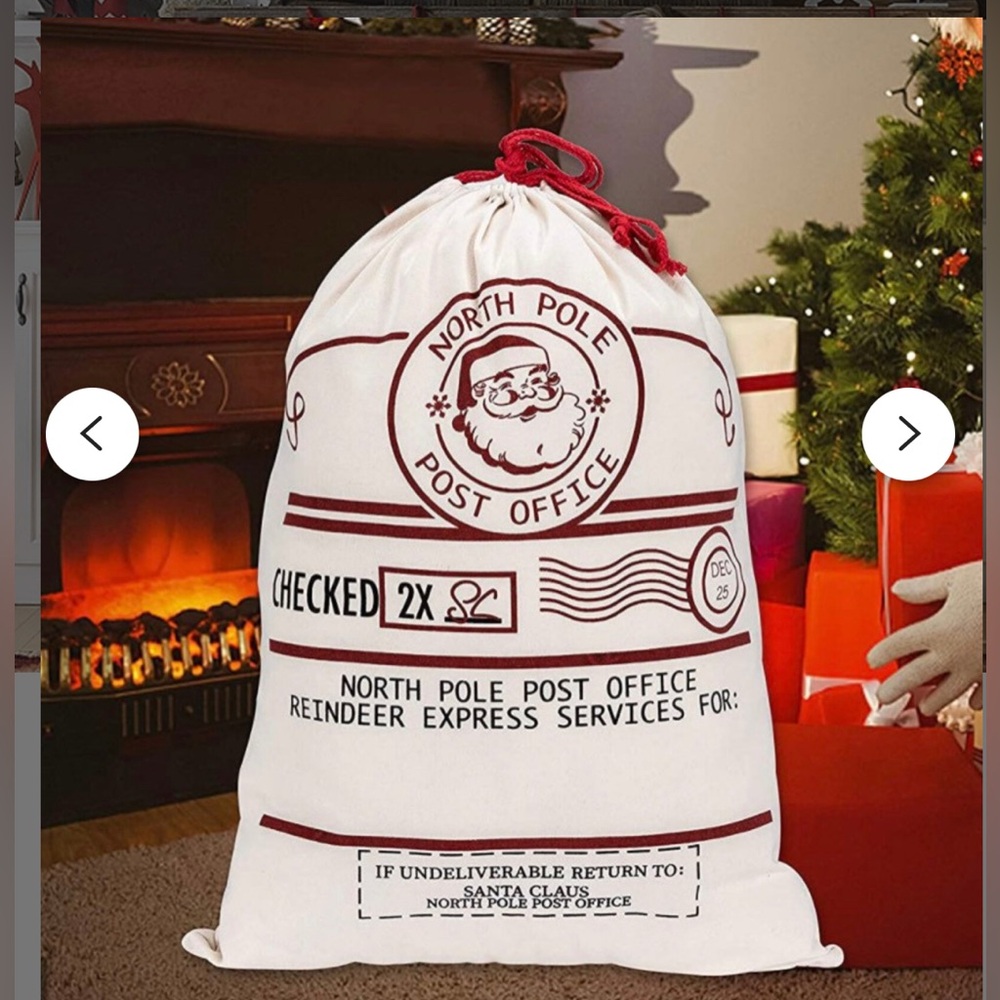 Santa sack. North Pole express. Santa delivery.🟣